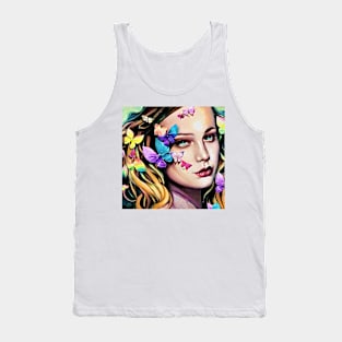 surrounded by  Butterflies Tank Top